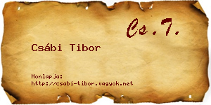 Csábi Tibor névjegykártya