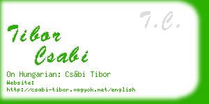 tibor csabi business card
